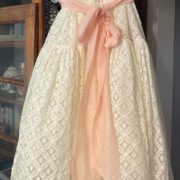 Euc Dollcake Free Spirit White Lace w Pink Dress Party Special Photo Girls  8 - Picture 7 of 7